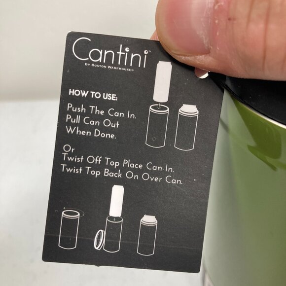 Cantini - Can Cooler for Spiked Seltzer - 12oz Holder - Green Black - NWT - Picture 9 of 13